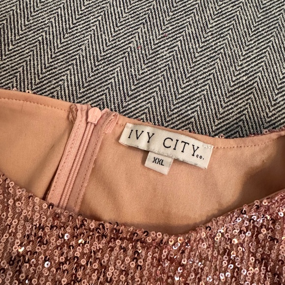 IVY CITY CO - Starling Pink Sequin Dress - Picture 4 of 7